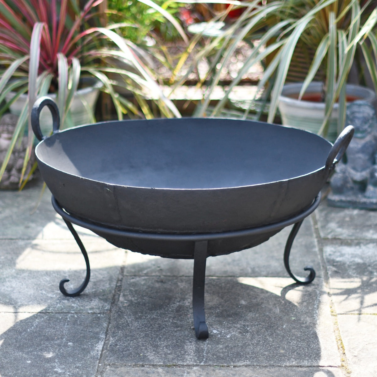 80cm Diameter Wrought Iron Kadai Fire Bowl