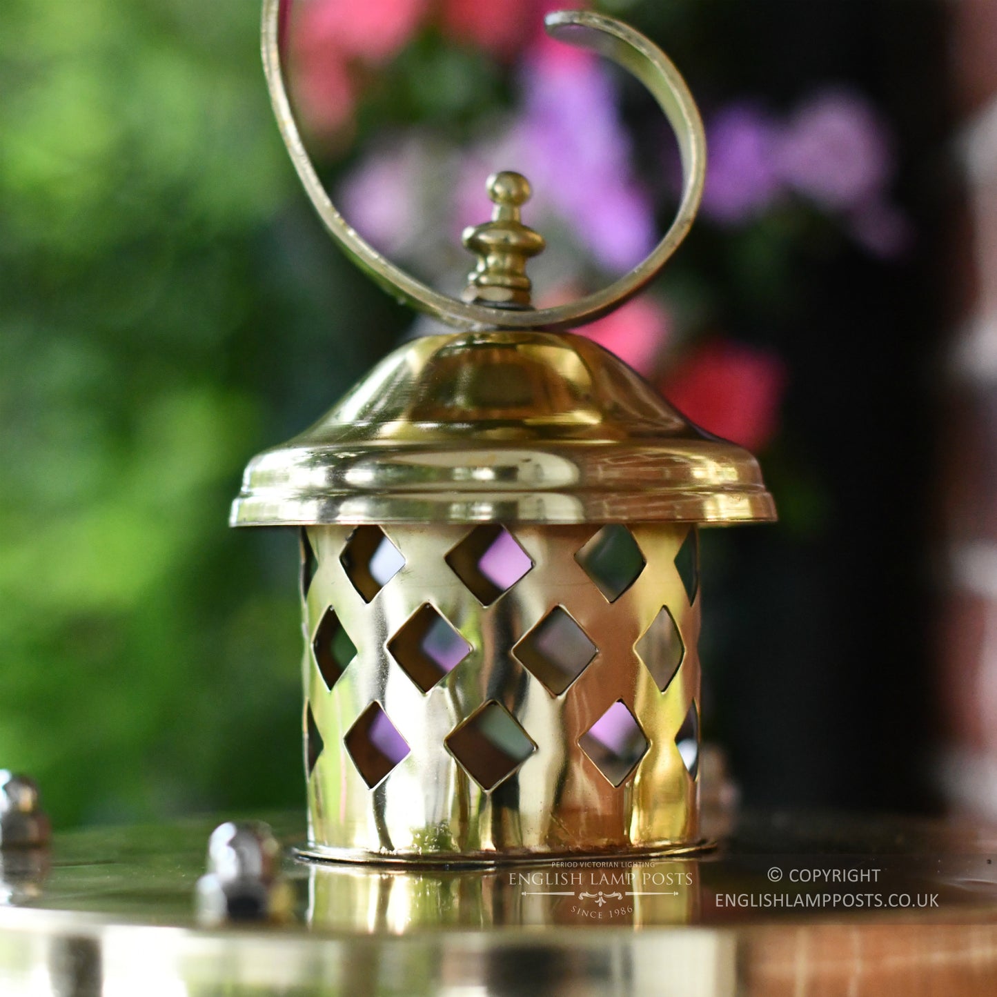 Large Polished Brass Top Fix Cylindrical Wall Light Close Up