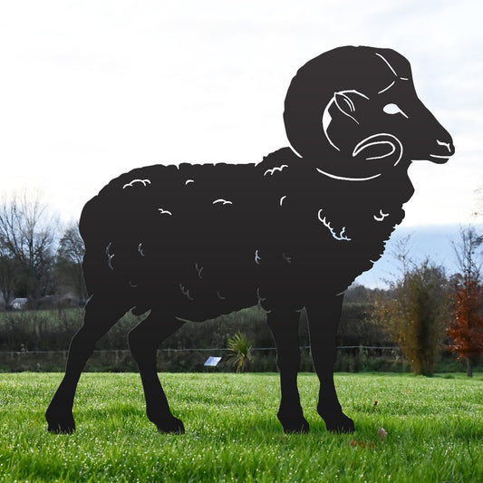 Ram Garden Sheet Steel Silhouette In Black