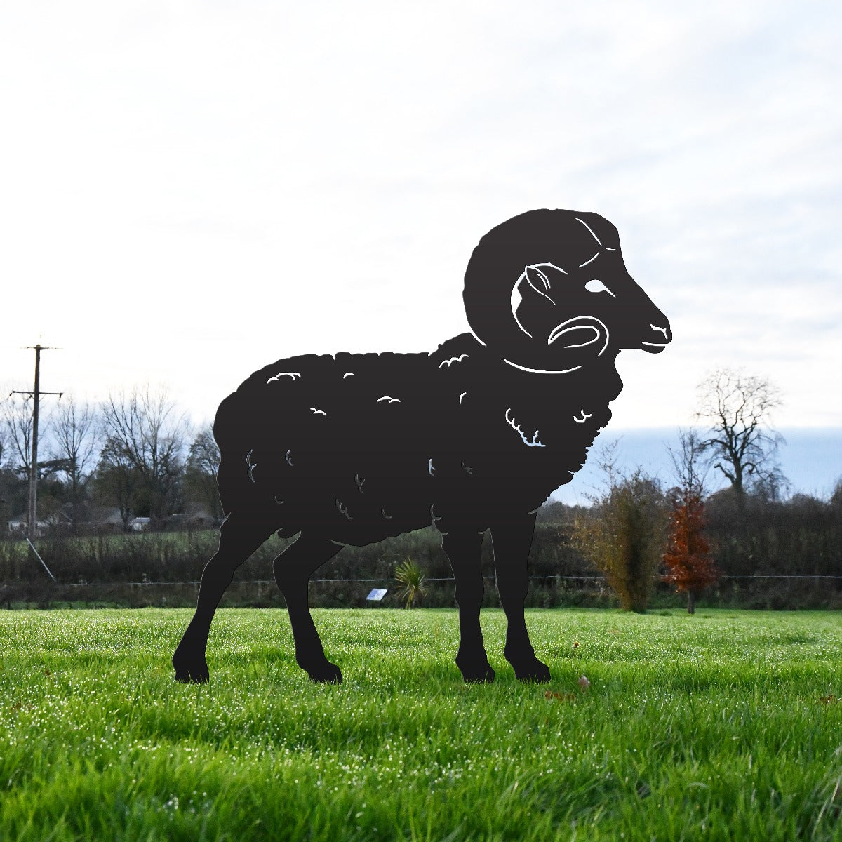 Ram Garden Sheet Steel Silhouette In Black