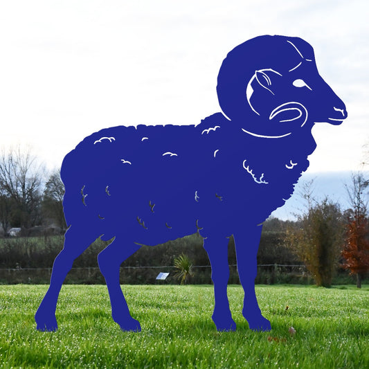 Ram Garden Sheet Steel Silhouette In Blue