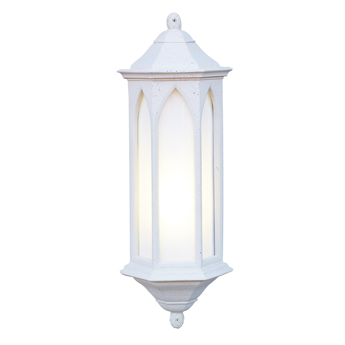 Large Stone Wash Effect Victorian Flush Wall Light In White