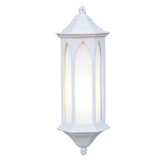 Large Stone Wash Effect Victorian Flush Wall Light In White