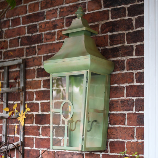 Large Verdigris Green Classic Wall Lantern