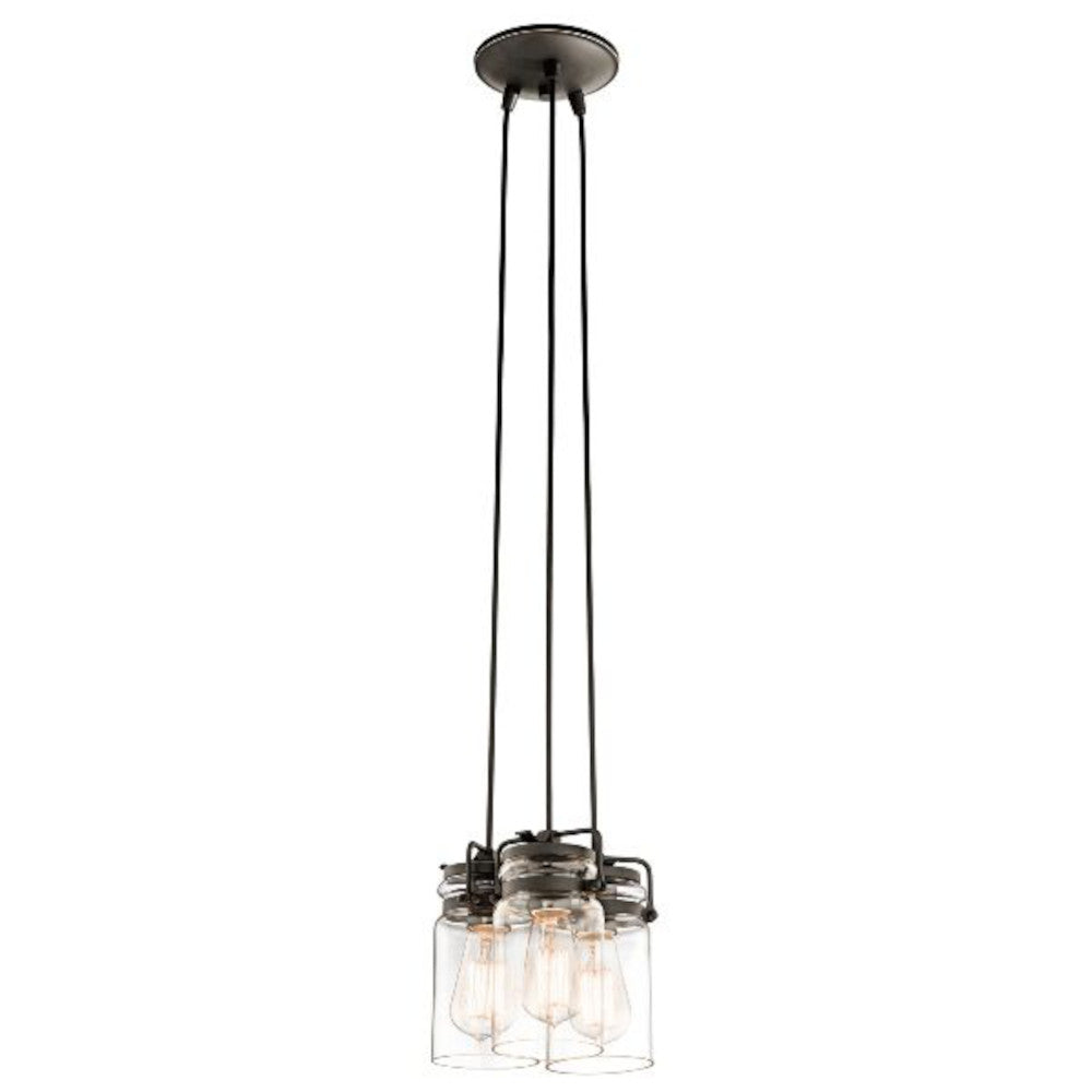 'Latimer' Antique Bronze Three Jar Pendant Light 