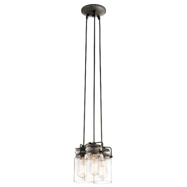 'Latimer' Antique Bronze Three Jar Pendant Light - thumbnail