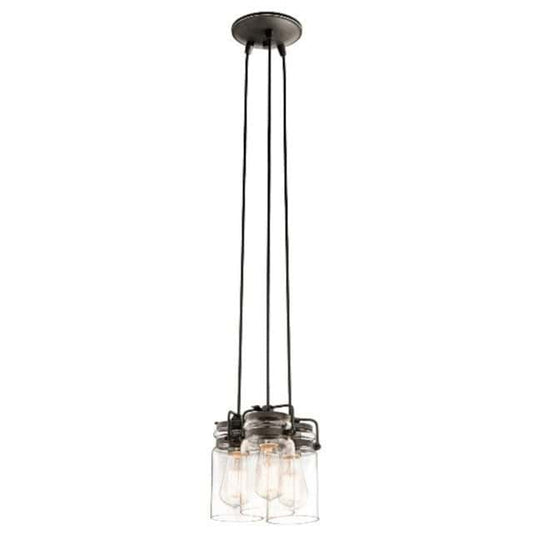 'Latimer' Antique Bronze Three Jar Pendant Light - thumbnail