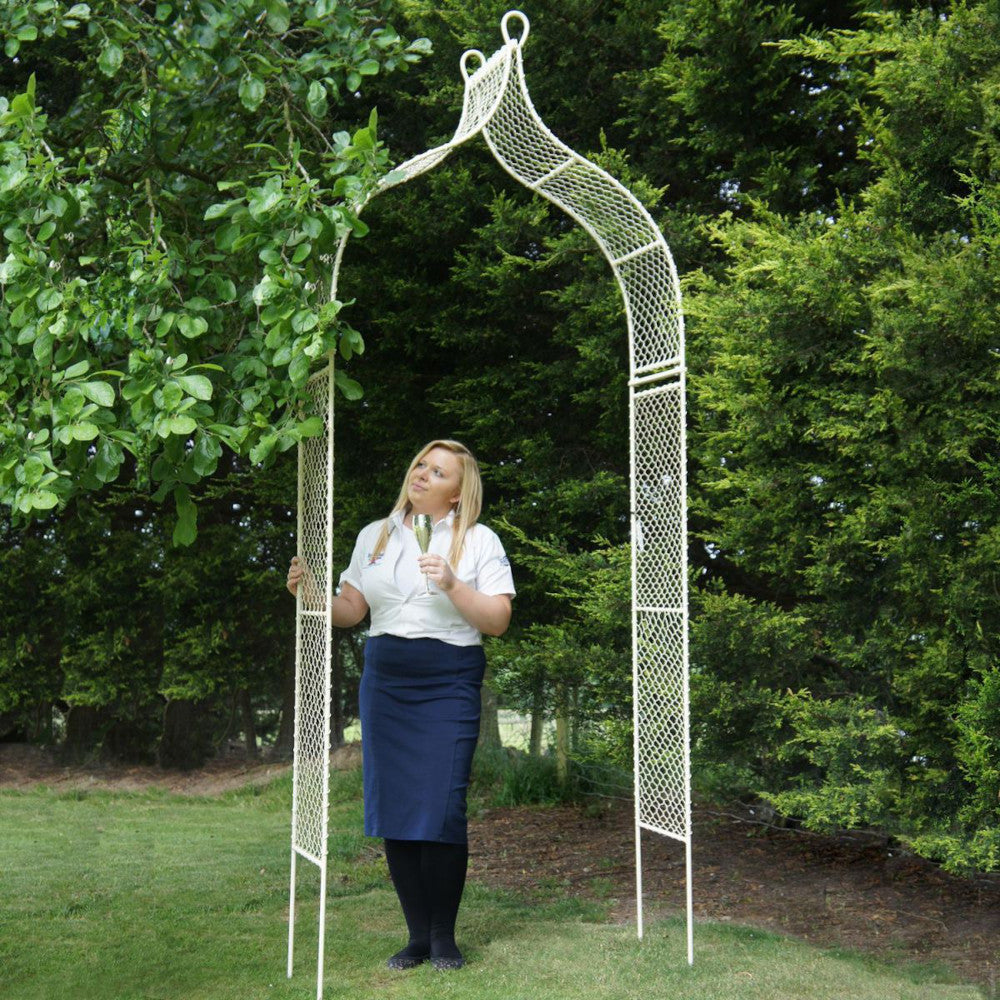 Life size scale of the 'Lawton' Mesh Rose Arch