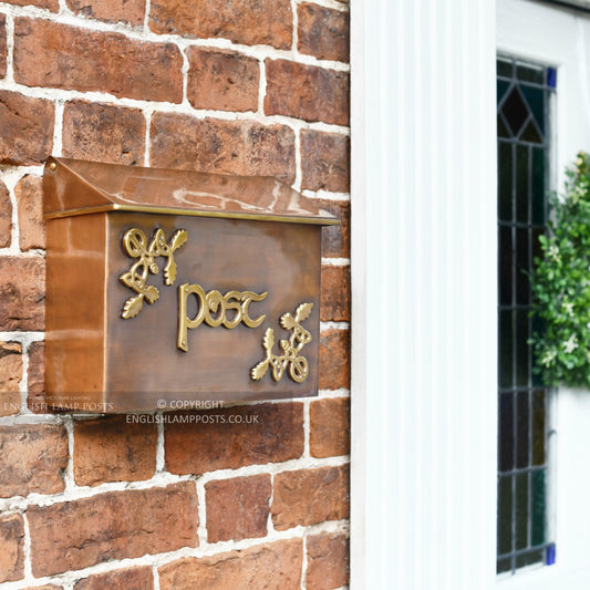 Antique Brass "The Braemar" Celtic Post Box