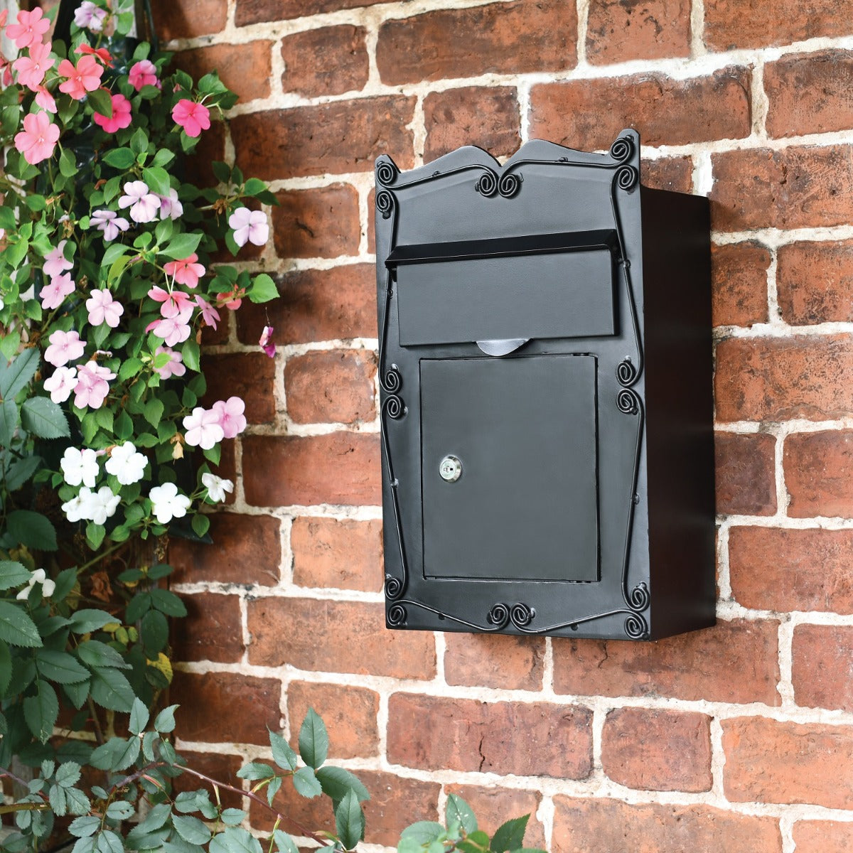 Scroll Design Wall Mounted Post Box 