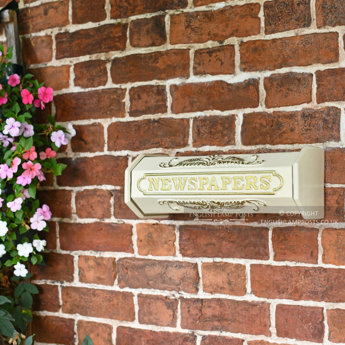 Cream "Elizabeth" Wall Mounted Newspaper Holder