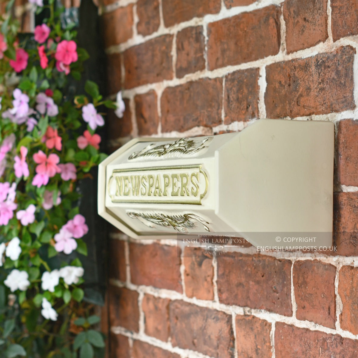 Cream "Elizabeth" Wall Mounted Newspaper Holder