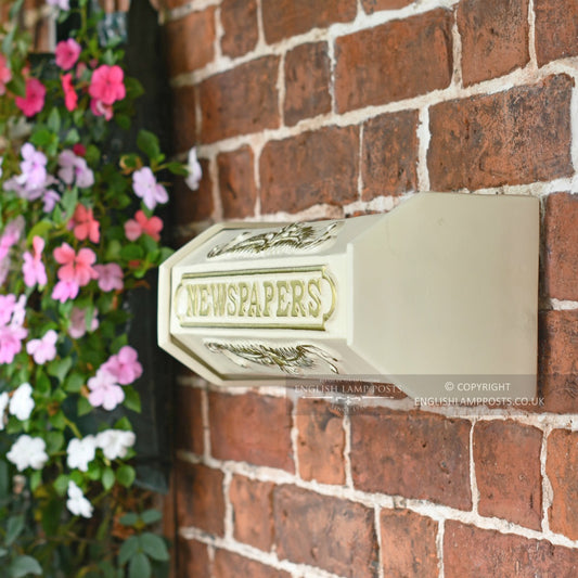 Cream "Elizabeth" Wall Mounted Newspaper Holder