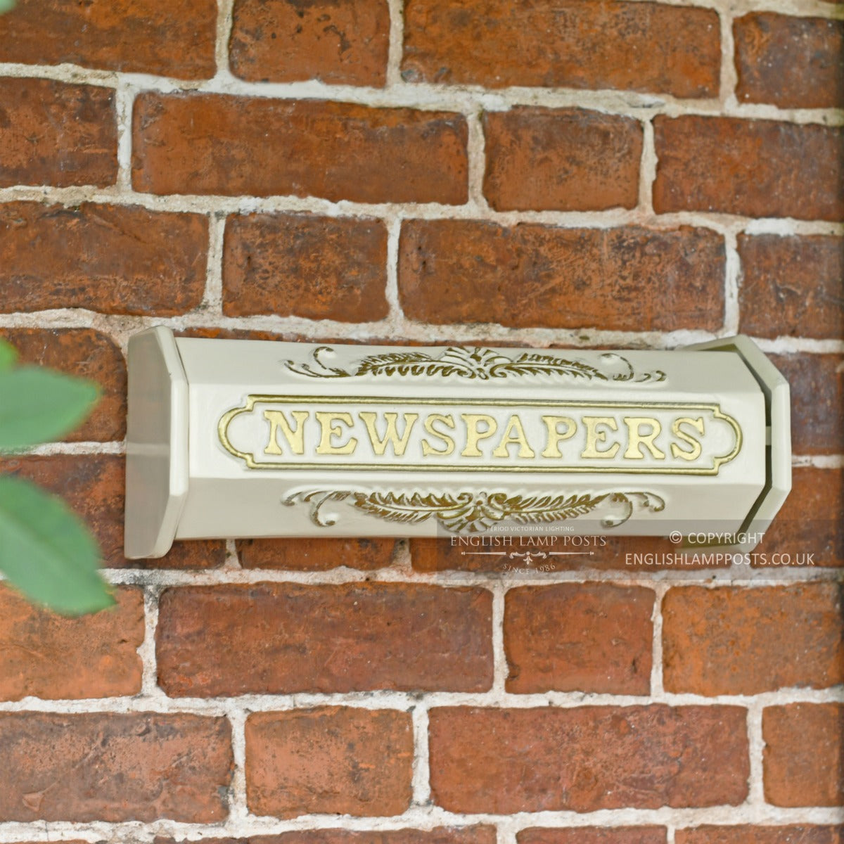 Cream "Elizabeth" Wall Mounted Newspaper Holder