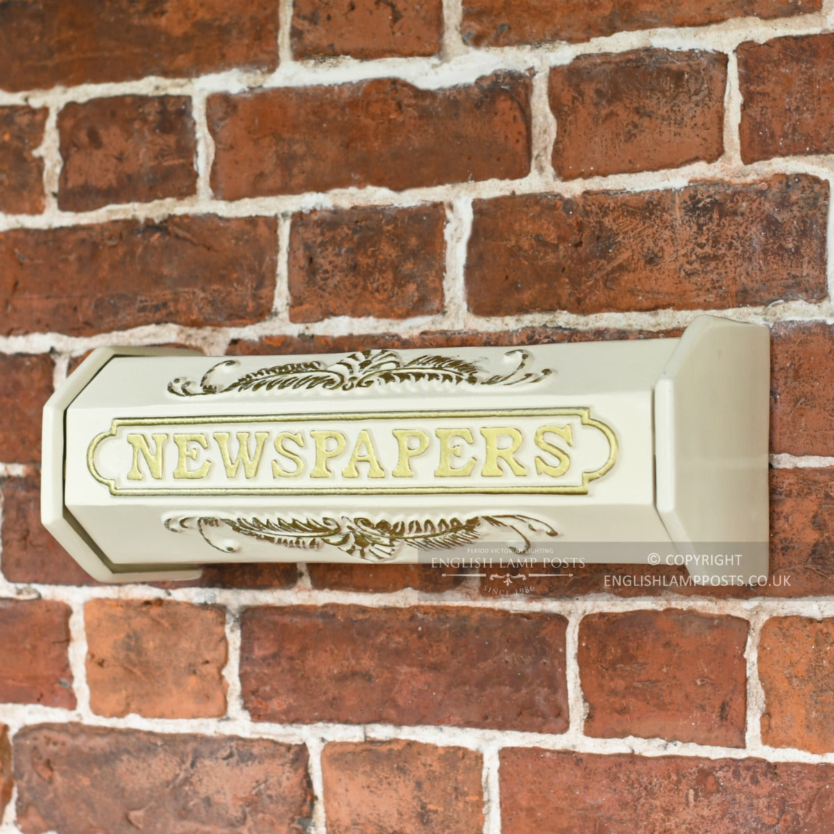 Cream "Elizabeth" Wall Mounted Newspaper Holder