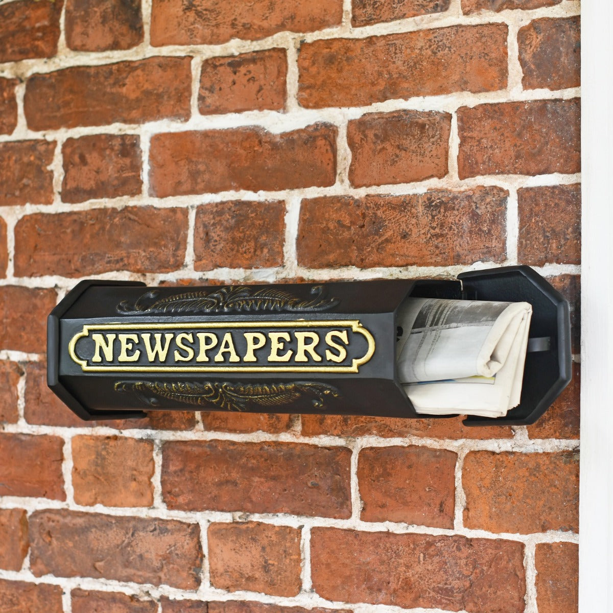 The Elizabeth Newspaper Holder with Newspaper 