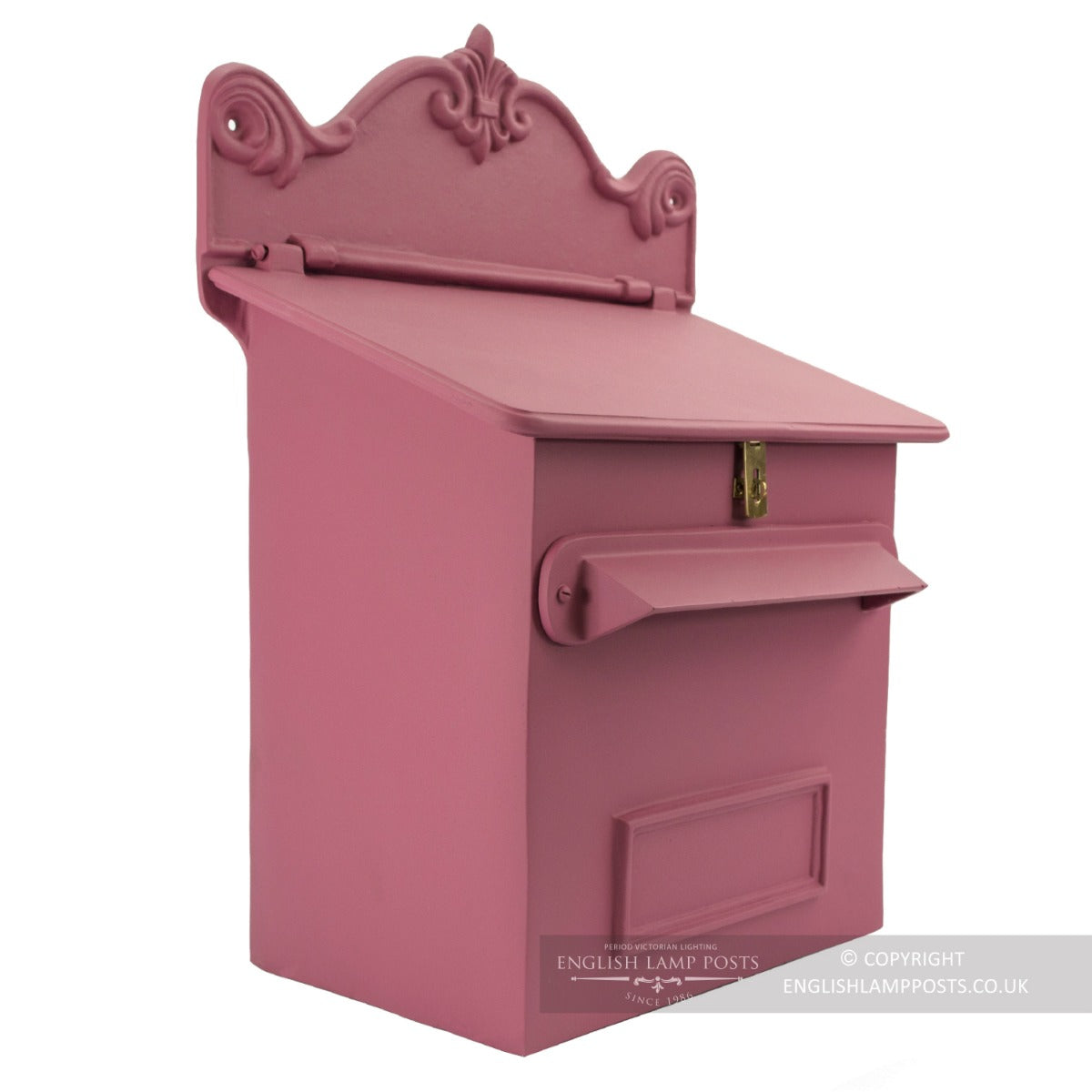 Side view of the Pink Cambourne Secure Parcel Box
