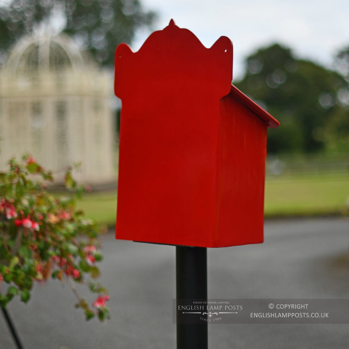 Red Cambourne Secure Parcel Box On Stand