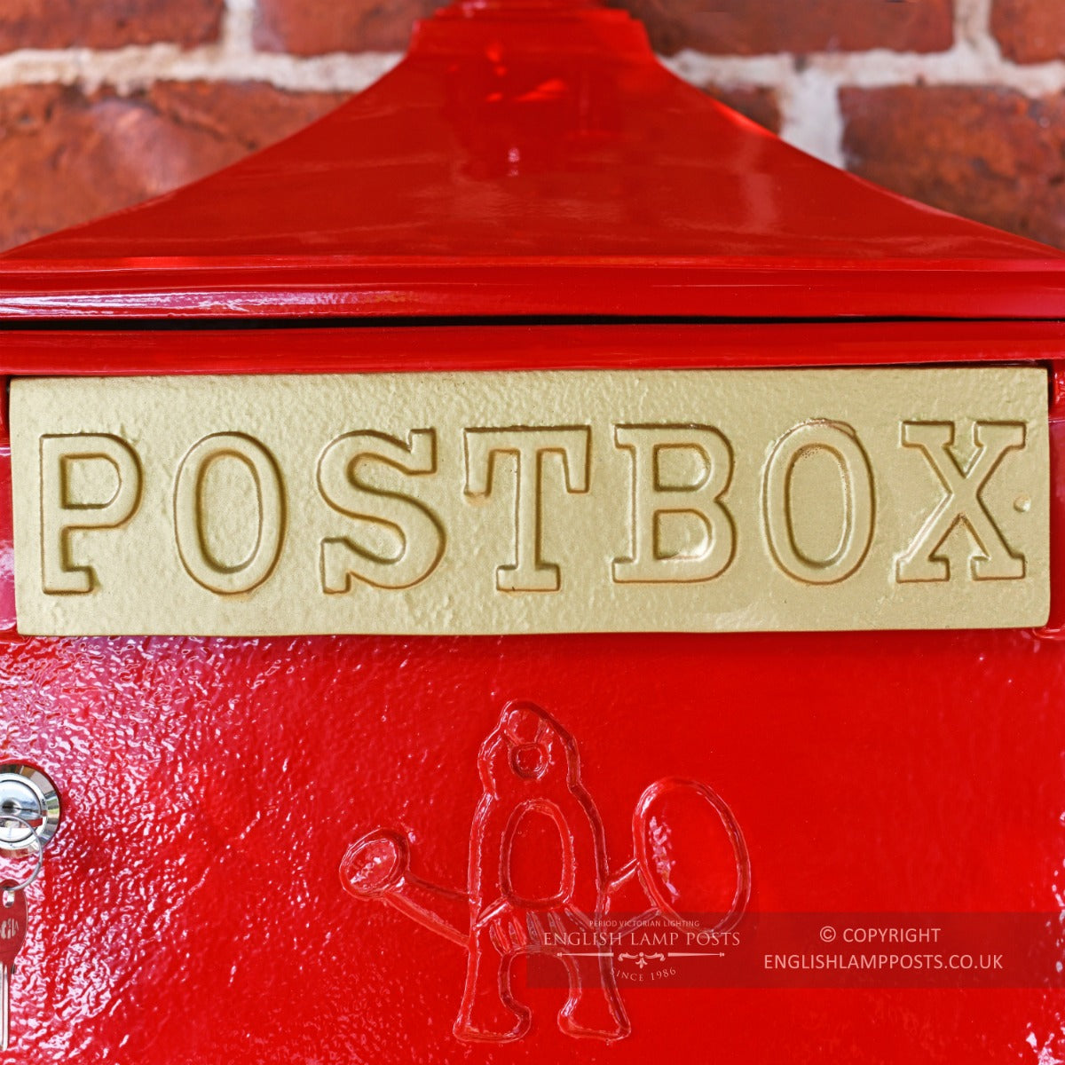 The 'Kensington' Wall Mounted Post Box In Red