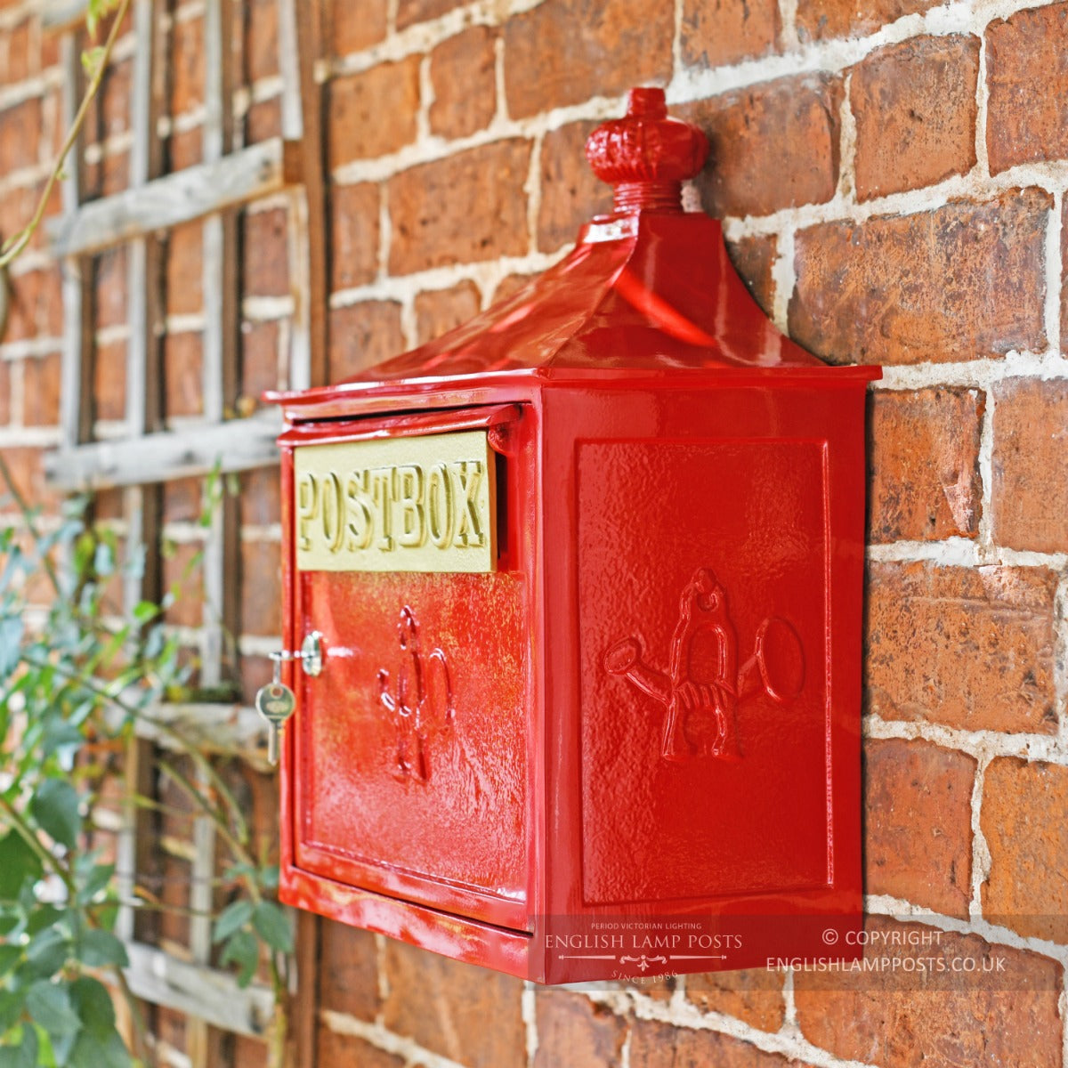 The 'Kensington' Wall Mounted Post Box In Red
