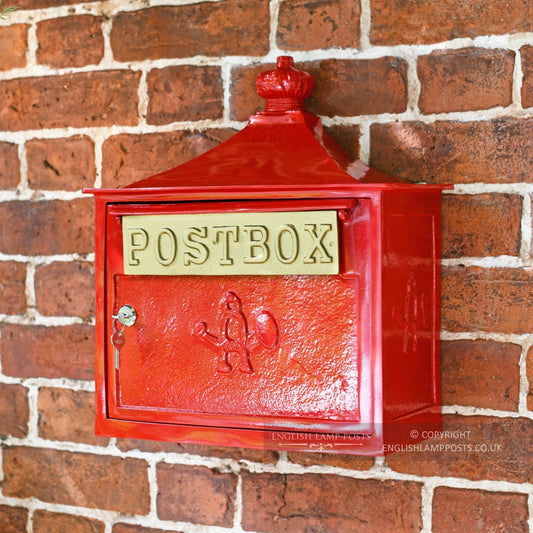 The 'Kensington' Wall Mounted Post Box In Red