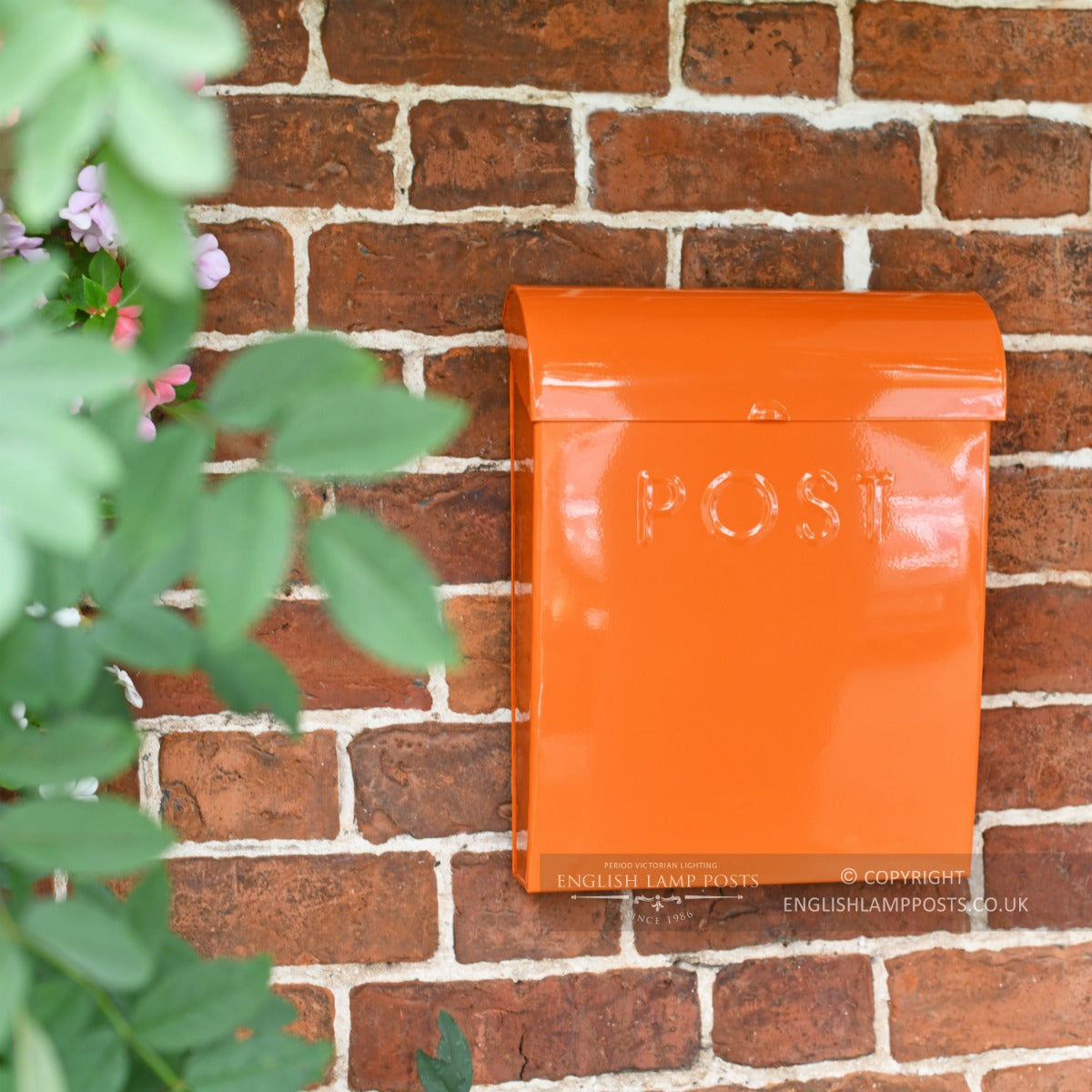 Orange Contemporary Wall Mounted Post & Parcel Box