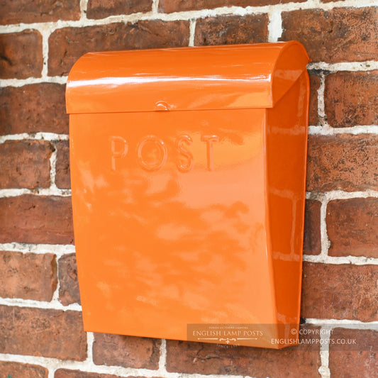 Orange Contemporary Wall Mounted Post & Parcel Box