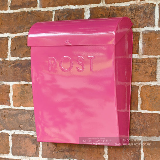 Hot Pink Contemporary Wall Mounted Post & Parcel Box