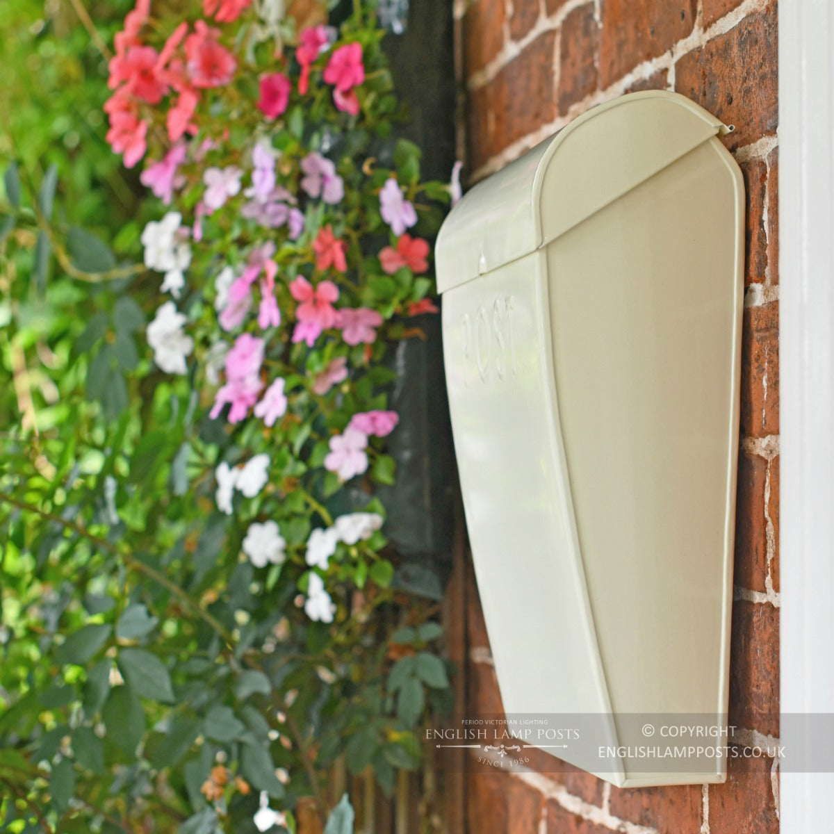 French Cream Contemporary Wall Mounted Post & Parcel Box