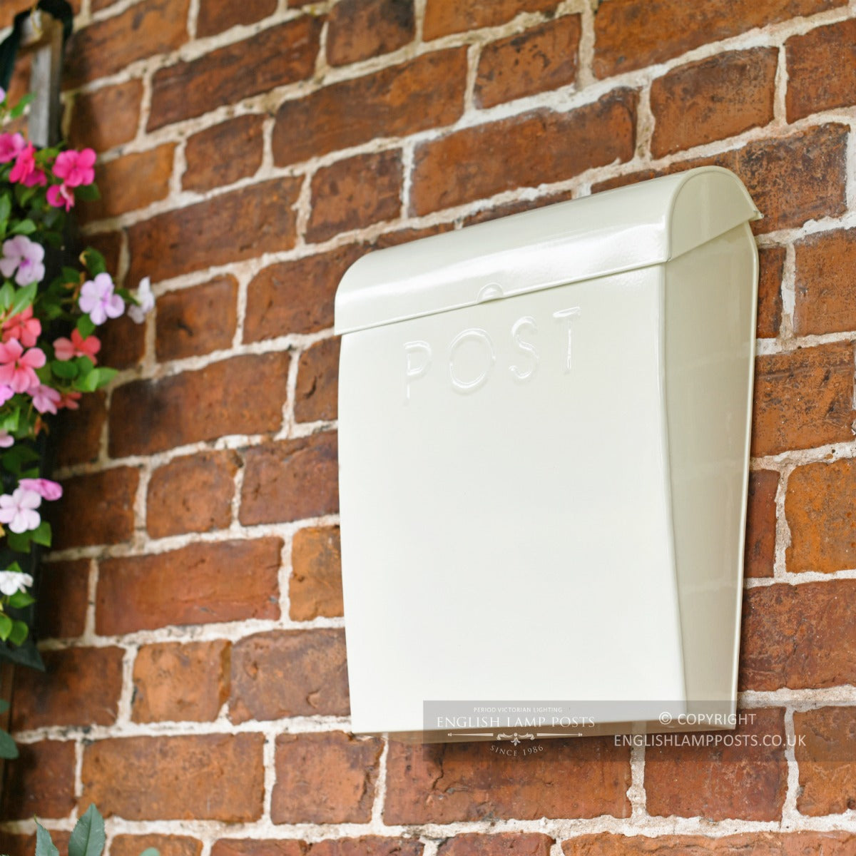 French Cream Contemporary Wall Mounted Post & Parcel Box