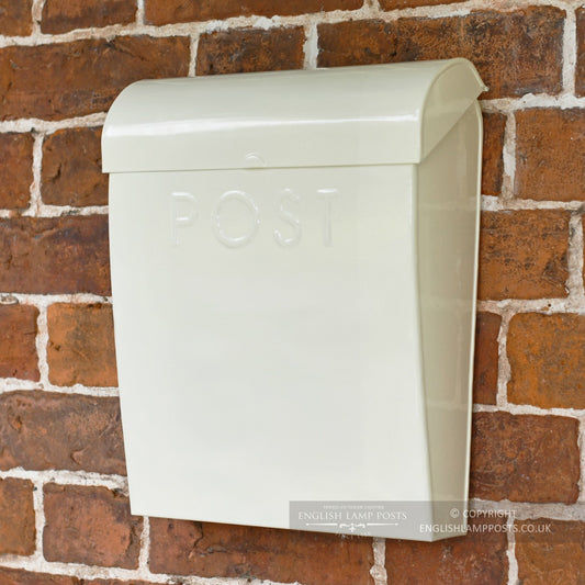 French Cream Contemporary Wall Mounted Post & Parcel Box
