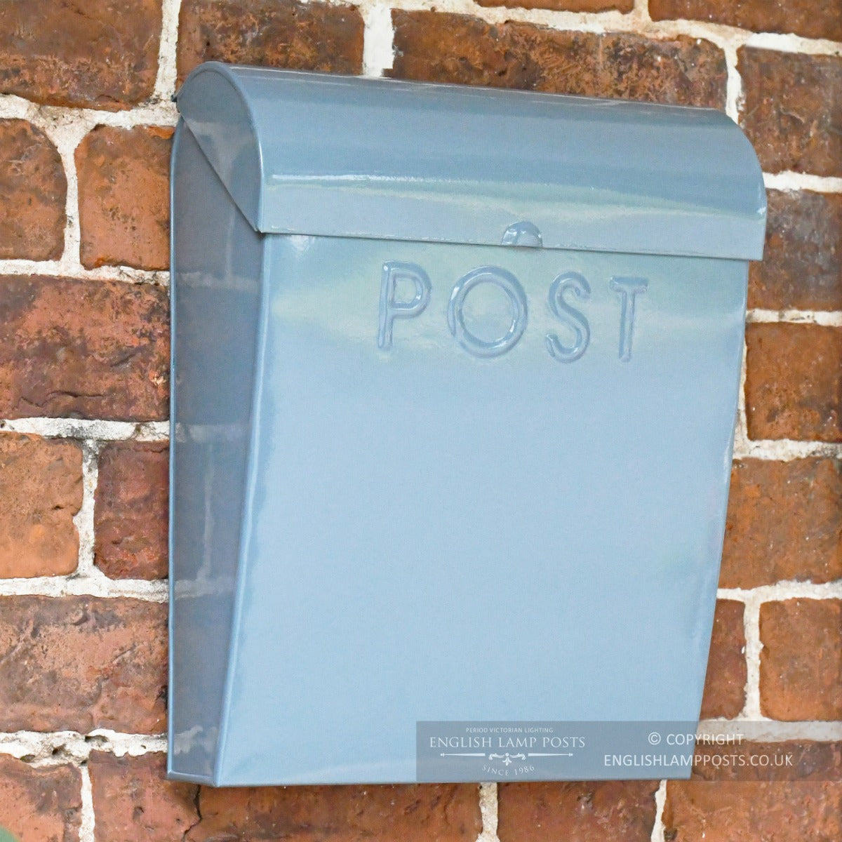 Pale Grey Contemporary Wall Mounted Post & Parcel Box