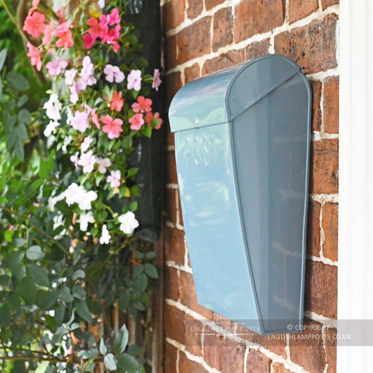 Pale Grey Contemporary Wall Mounted Post & Parcel Box
