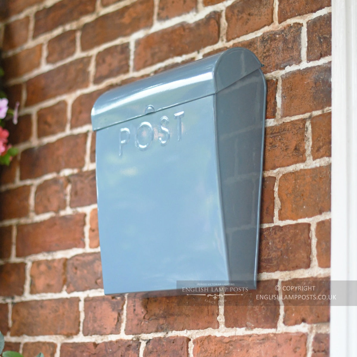 Pale Grey Contemporary Wall Mounted Post & Parcel Box