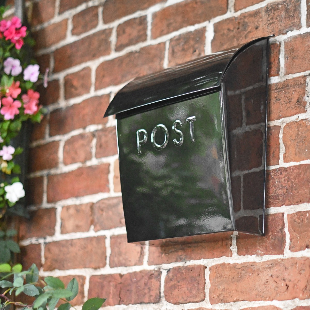 Black Wall Mounted Modern Post Box 