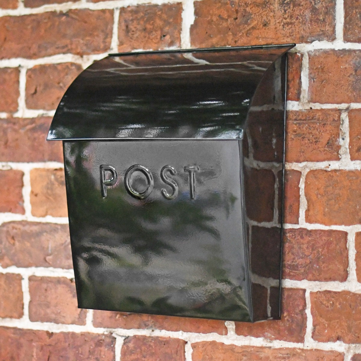 Black Wall Mounted Lockable Post Box 