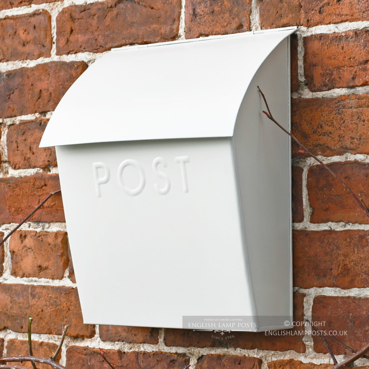 The Cream Lockable 'Montcour' Modern Post Box