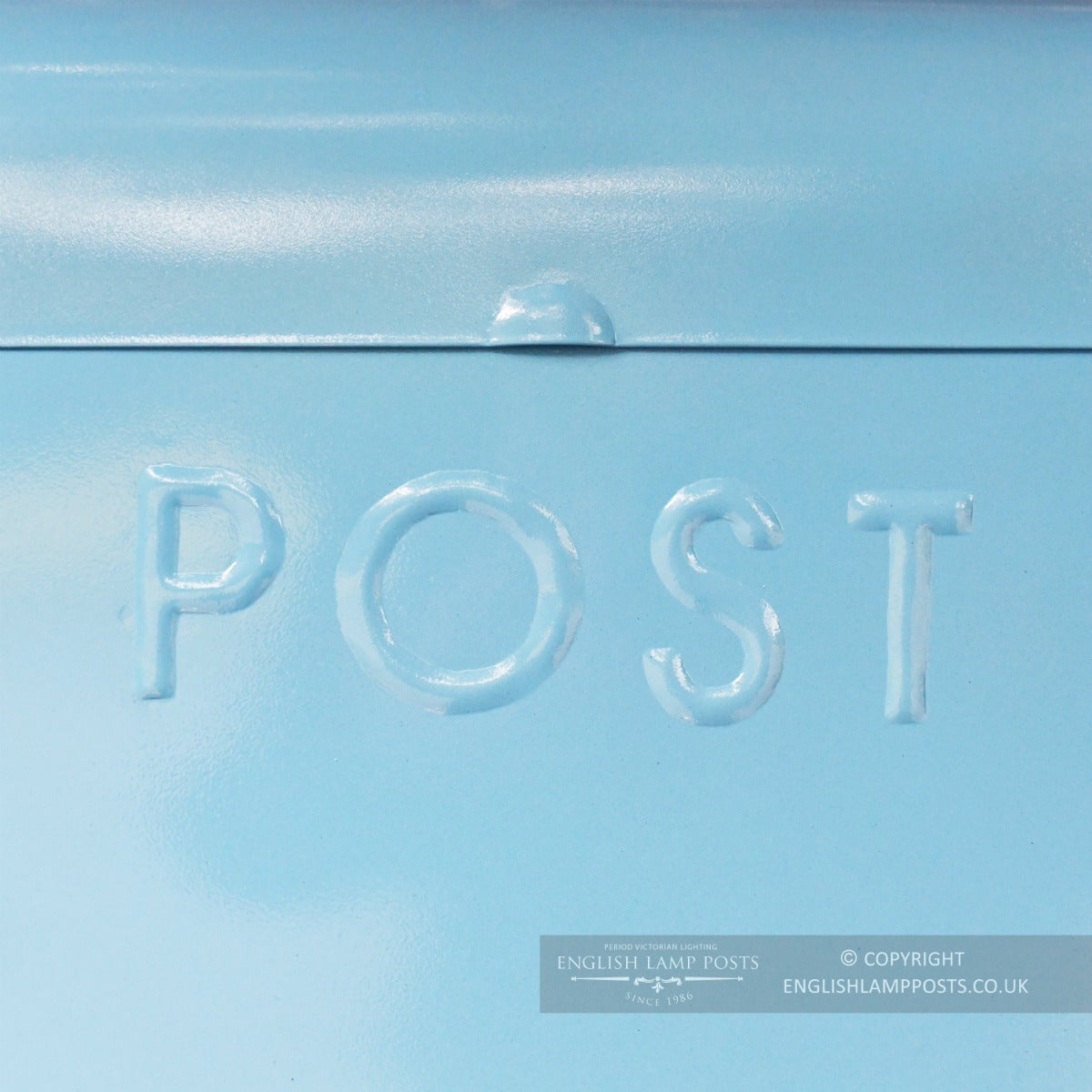 Baby Blue Contemporary Wall Mounted Post & Parcel Box