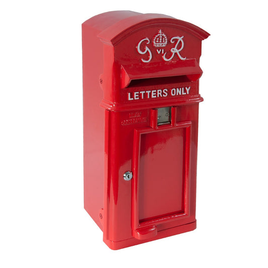 Red 'George Rex' Wall Mounted Post Box 