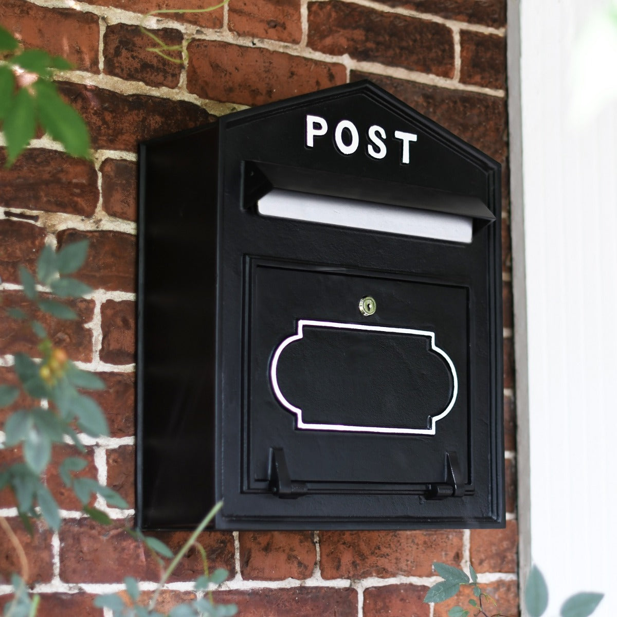 Cast  Iron Wall Mounted 'Alderton' Post Box 