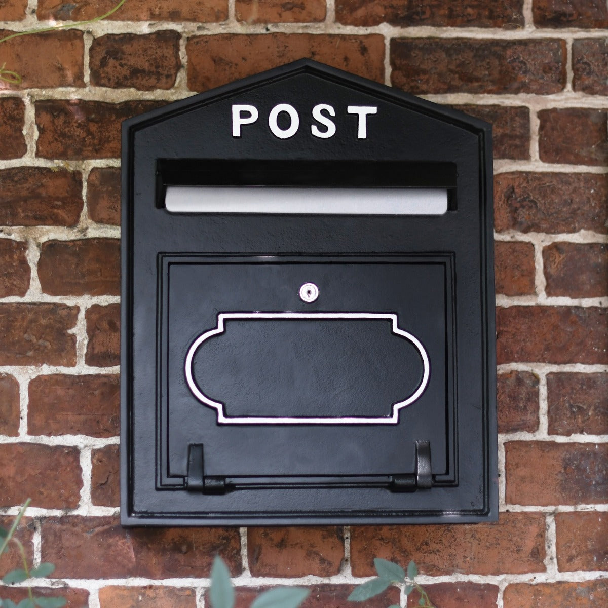 Black & White 'Alderton' Post Box 