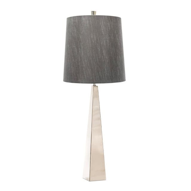 'Leez' Polished Nickel Table Lamp - thumbnail