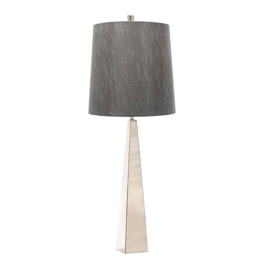 'Leez' Polished Nickel Table Lamp - thumbnail