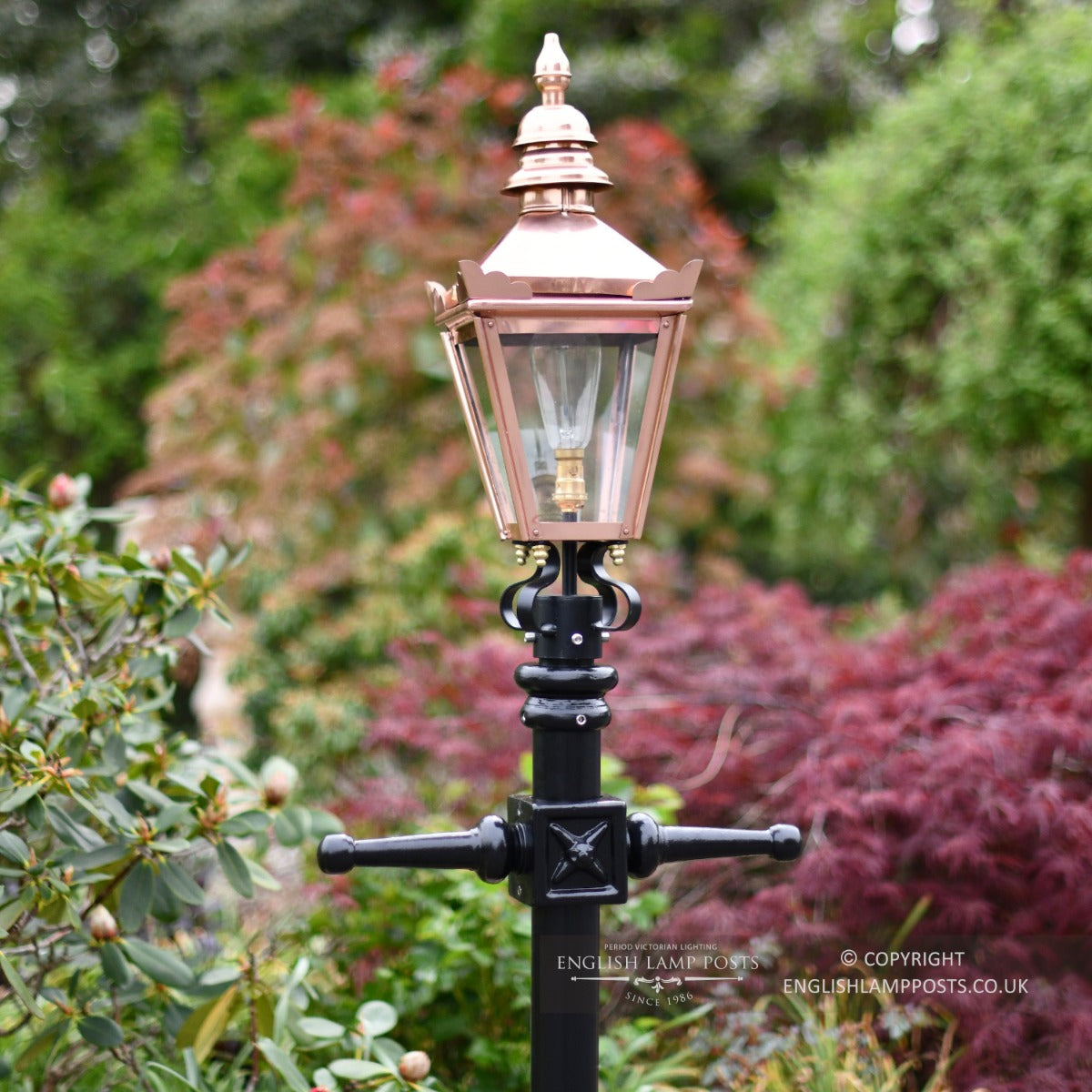 Copper Miniature Victorian Lamp Post Set 1.5m
