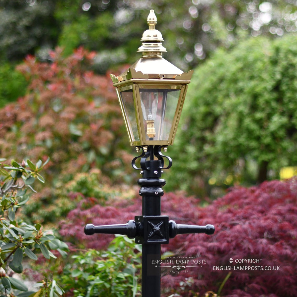Brass Miniature Victorian Lamp Post Set 1.5m