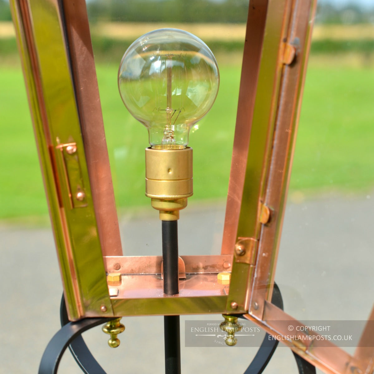 Victorian Copper Lantern & Pillar Post