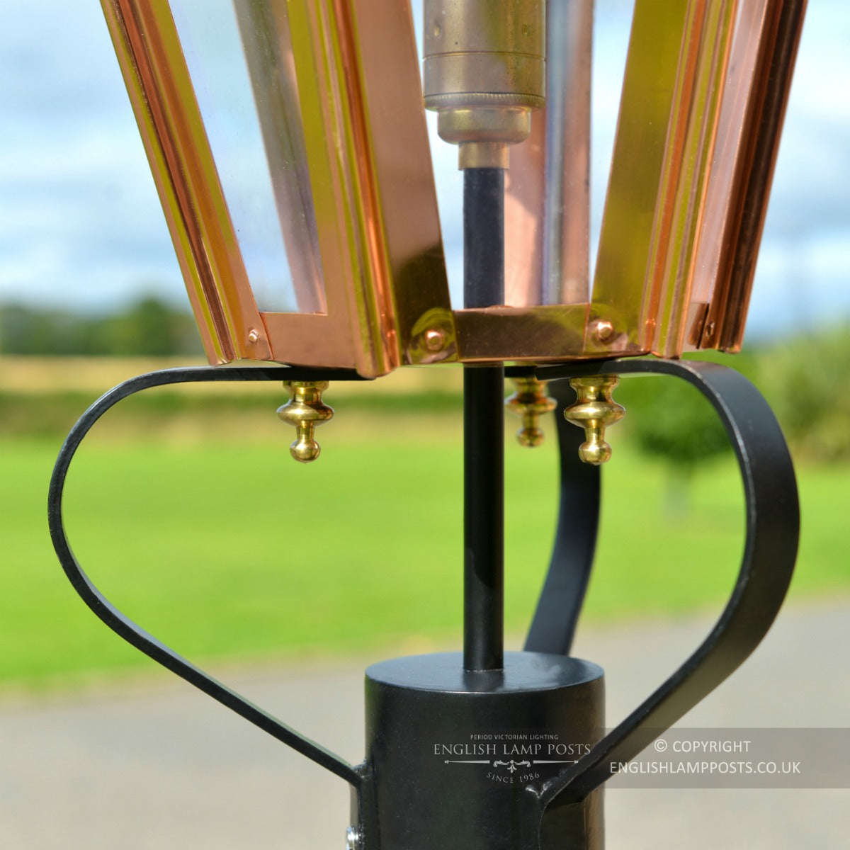 Copper Hexagon Entrance Light Set Close Up