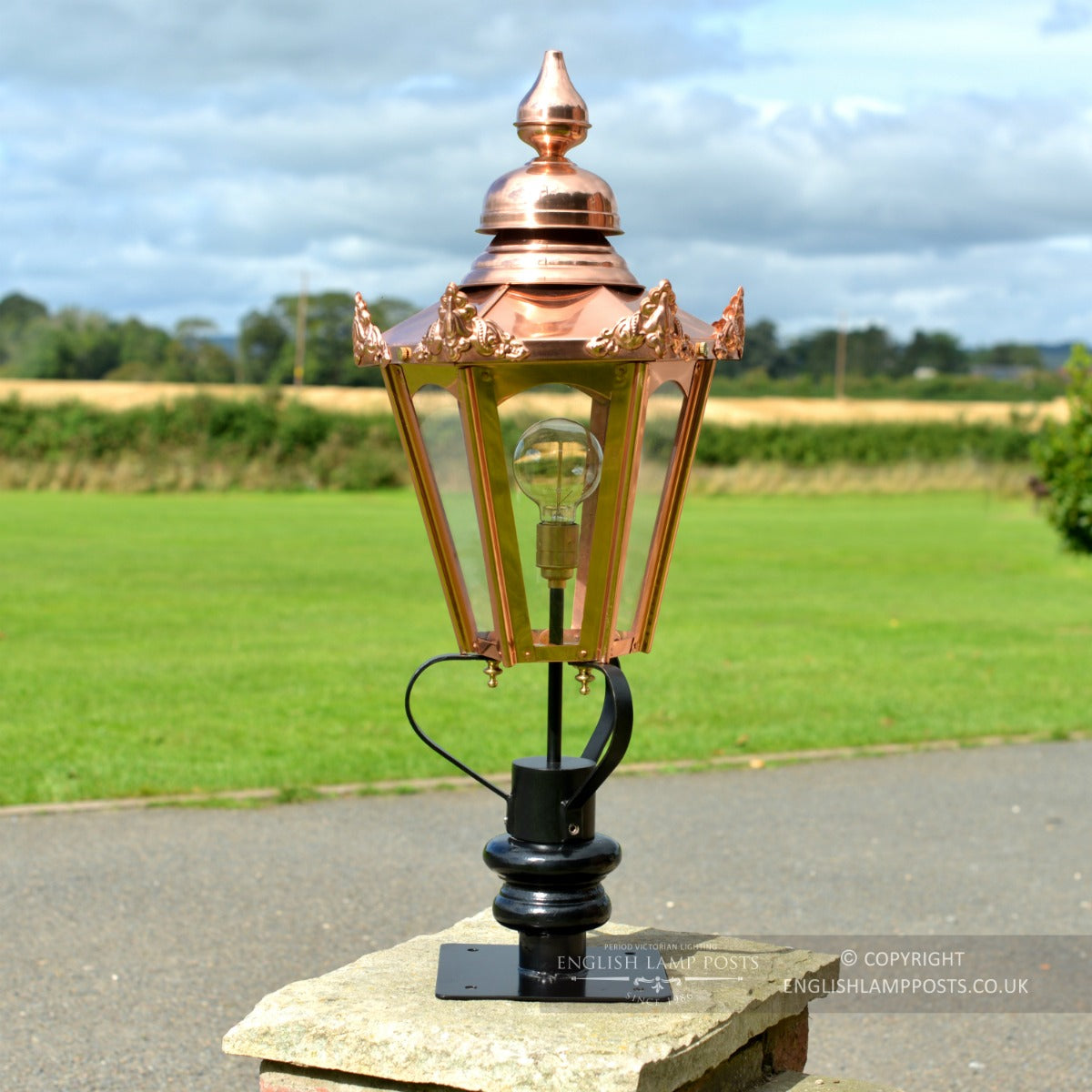 Copper Hexagon Entrance Light Set