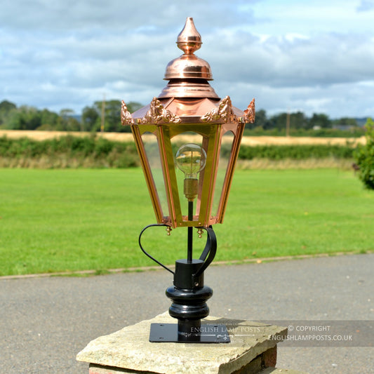 Copper Hexagon Entrance Light Set