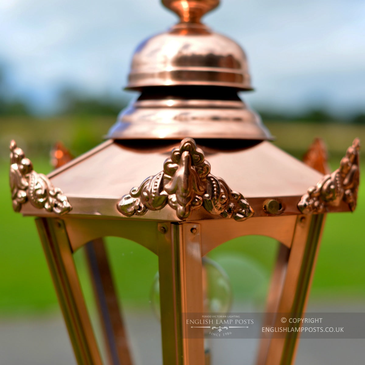 Copper Hexagon Entrance Light Set